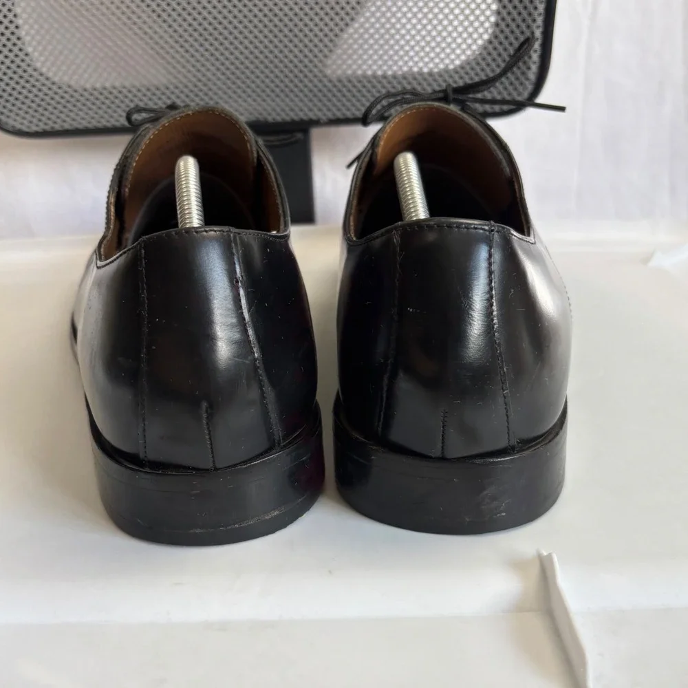 Florsheim Cap Toe Derby Shoes Mens 13 D Black Leather Lace Up Dress Loafer